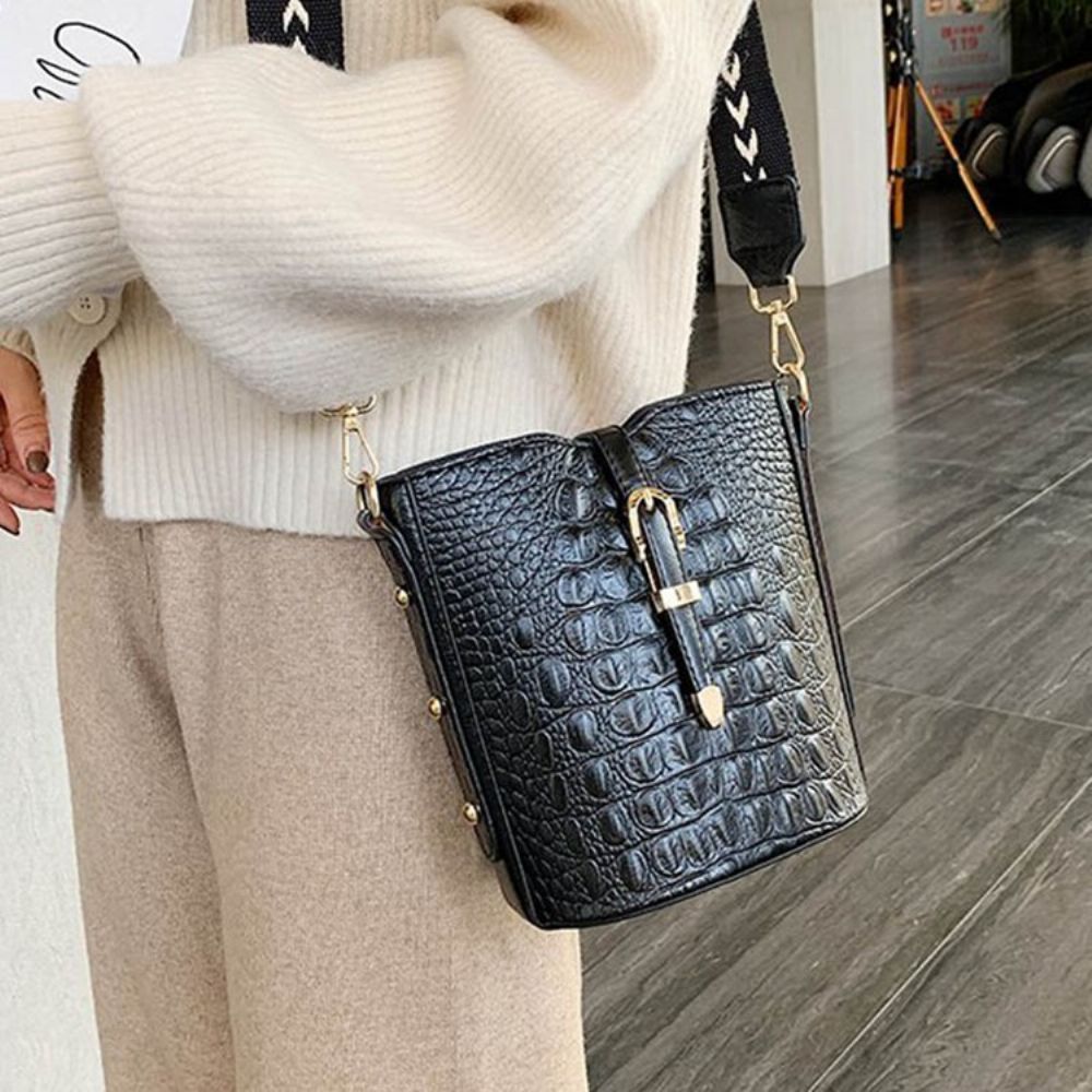 Thread Alligator Pu Rechthoekige Crossbody Tassen