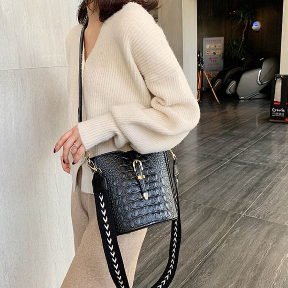 Thread Alligator Pu Rechthoekige Crossbody Tassen