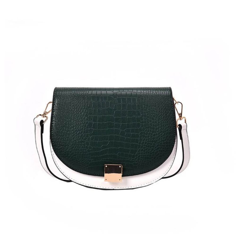 Thread Pu Zadel Tweekleurige Crossbody Tas