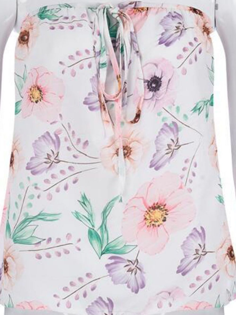 Mode Cami-Top Met Veters En Print