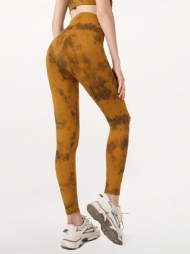 Ademende Camouflage Nylon Vrouwelijke Badmintonbroek Yogabroek Hoge Taille Tiktok Leggings