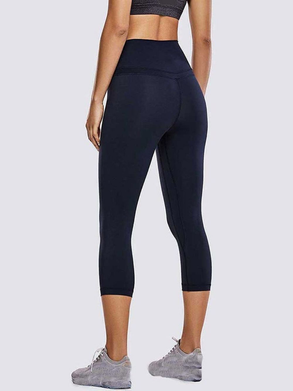 Ademende Effen Patchwork Halfhoge Volleybalbroek Yogabroek Tiktok-Legging Met Hoge Taille