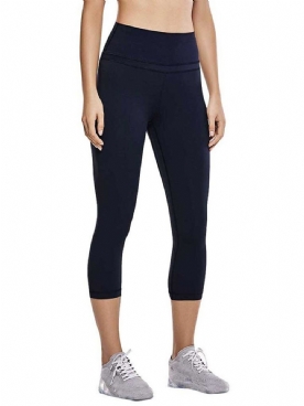 Ademende Effen Patchwork Halfhoge Volleybalbroek Yogabroek Tiktok-Legging Met Hoge Taille