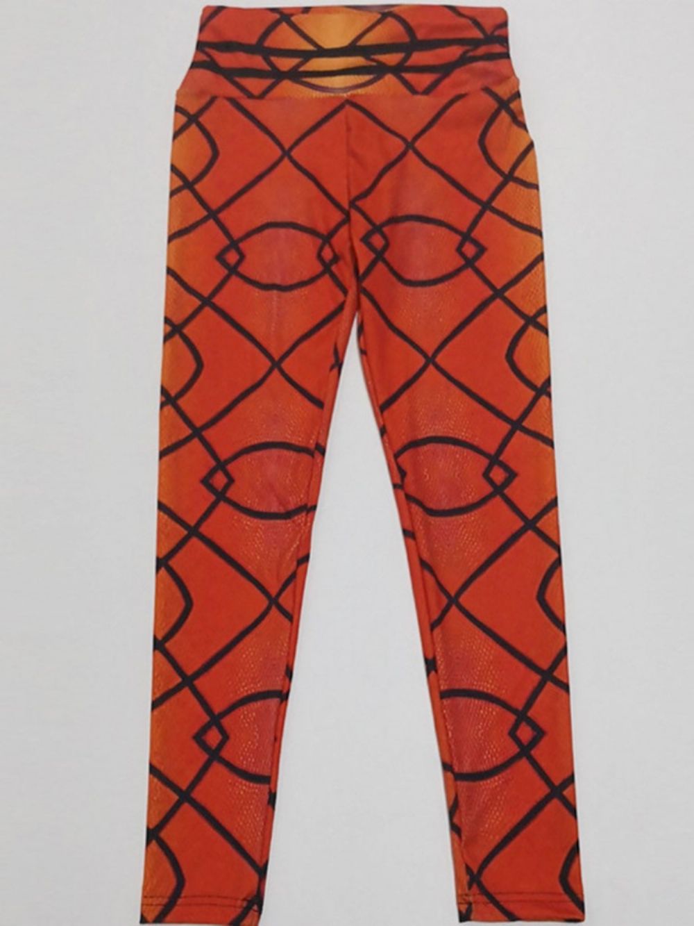 Ademende Geometrische Polyester Print Running Yoga Broek Over De Volledige Lengte Tiktok Legging Met Hoge Taille