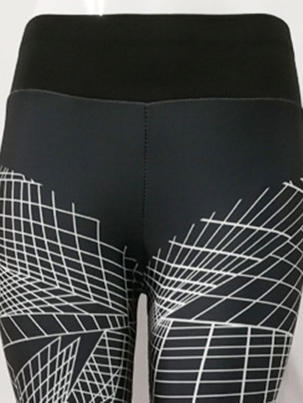 Ademende Geometrische Push-Up Sportlegging Sport Yogabroek Hoge Taille Tiktok-Legging