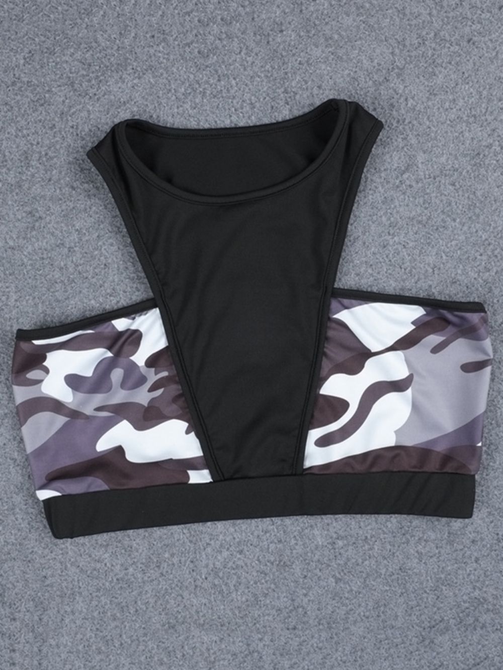 Afdrukken Anti-Zweet Camouflage Pullover Yoga Sport Sets