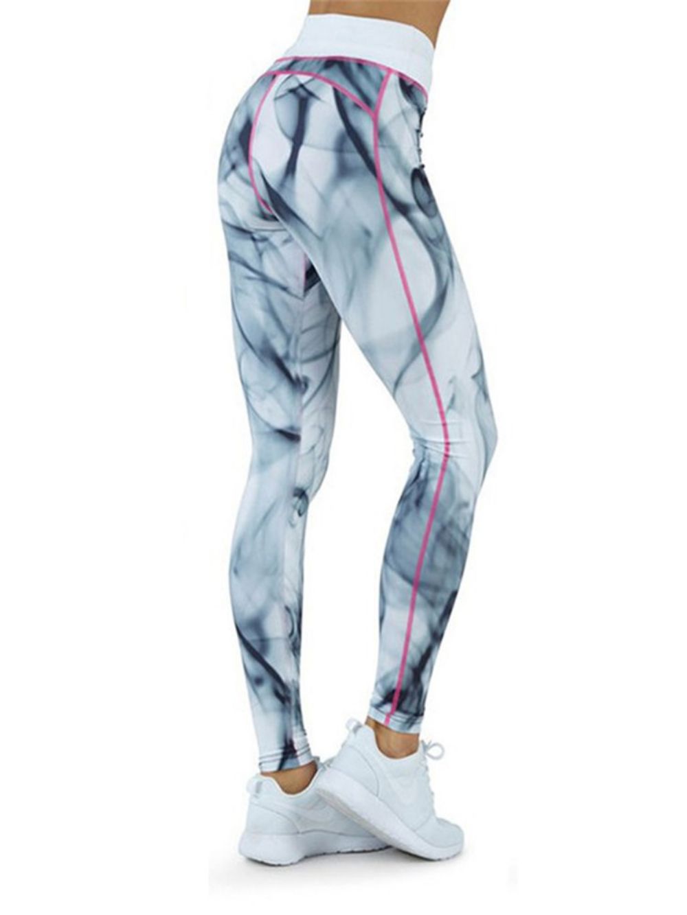 Afdrukken Sneldrogend Kleurblok Ademend Leggings Over De Volledige Lengte Yogabroek Tiktok-Legging Met Hoge Taille