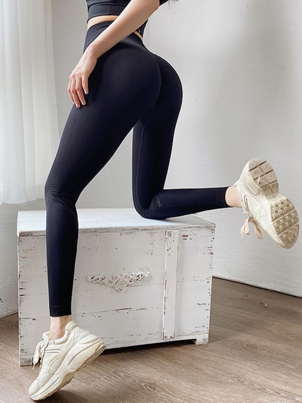 Anti-Zweet Effen Katoenmengsels Enkellange Broek Yogabroek Hoge Taille Tiktok-Legging