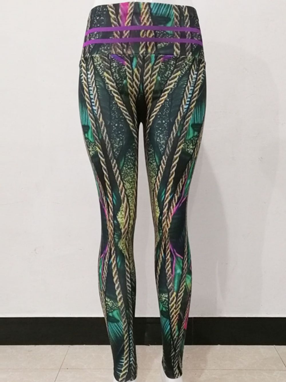 Anti-Zweet Polyester Print Volledige Lengte Yoga Broek Hoge Taille Tiktok Legging