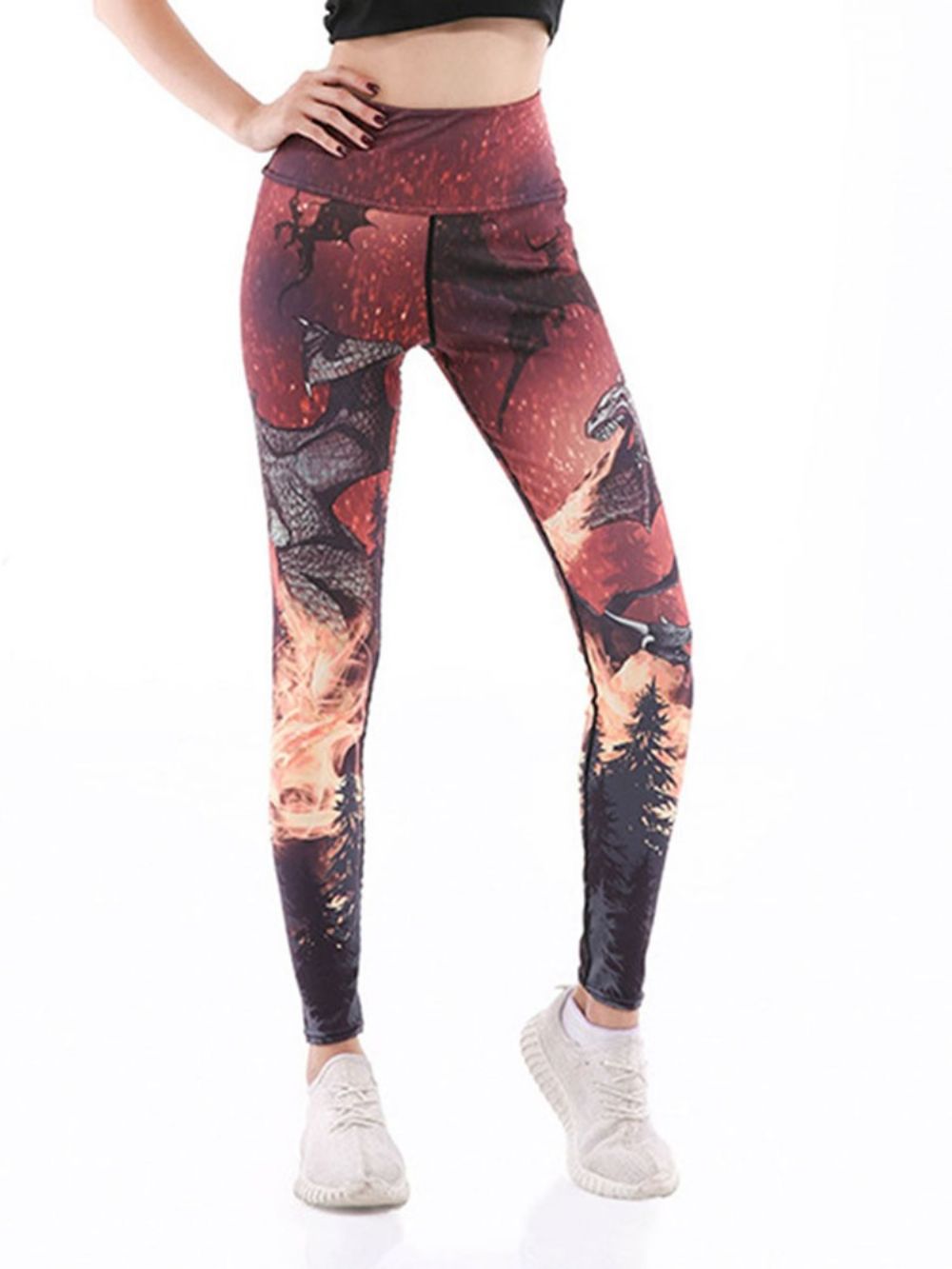 Anti-Zweet Print Cartoon Yoga Broek Hoge Taille Tiktok Legging