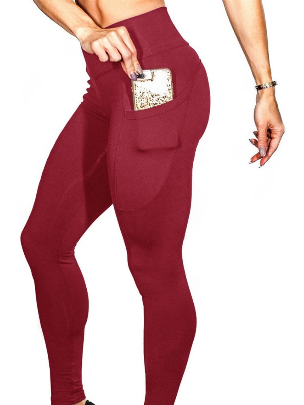 Anti-Zweetzakken Effen Yoga Legging Yoga Broek Hoge Taille Tiktok Legging