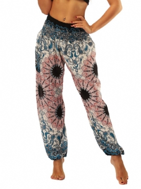 Boheemse Yoga Harembroek Met Bloemenprint