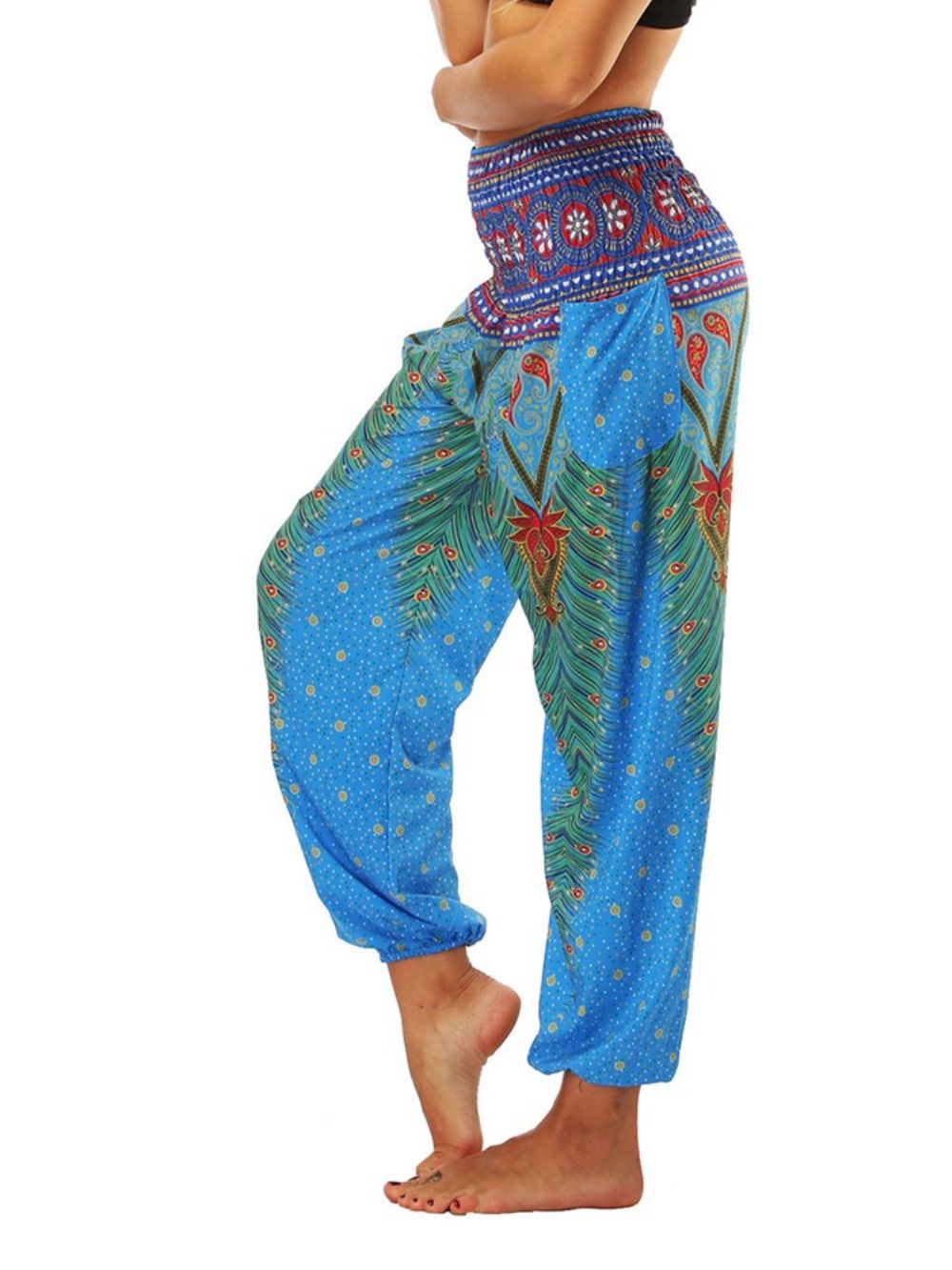 Boho Print Geometrische Street Dance Yoga Broek