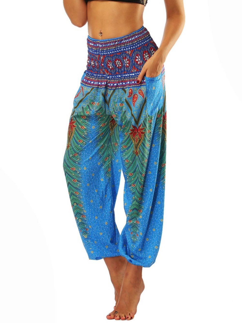 Boho Print Geometrische Street Dance Yoga Broek