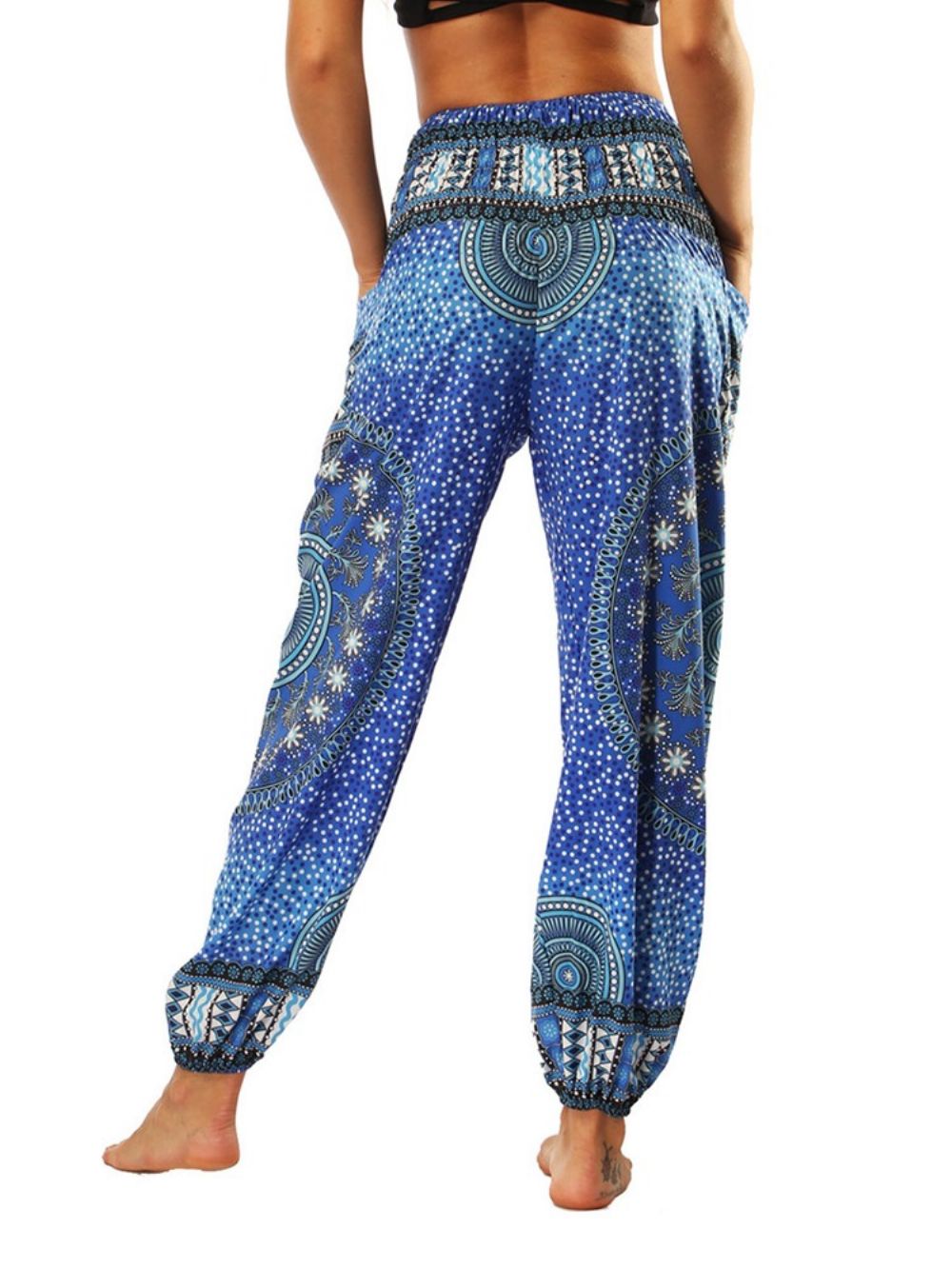 Boho Print Geometrische Yoga Harem Joggingbroek