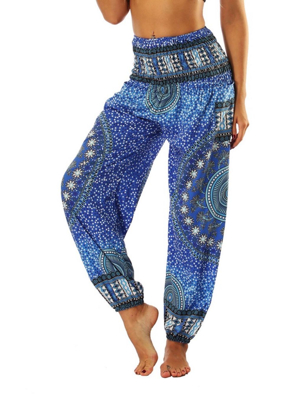 Boho Print Geometrische Yoga Harem Joggingbroek