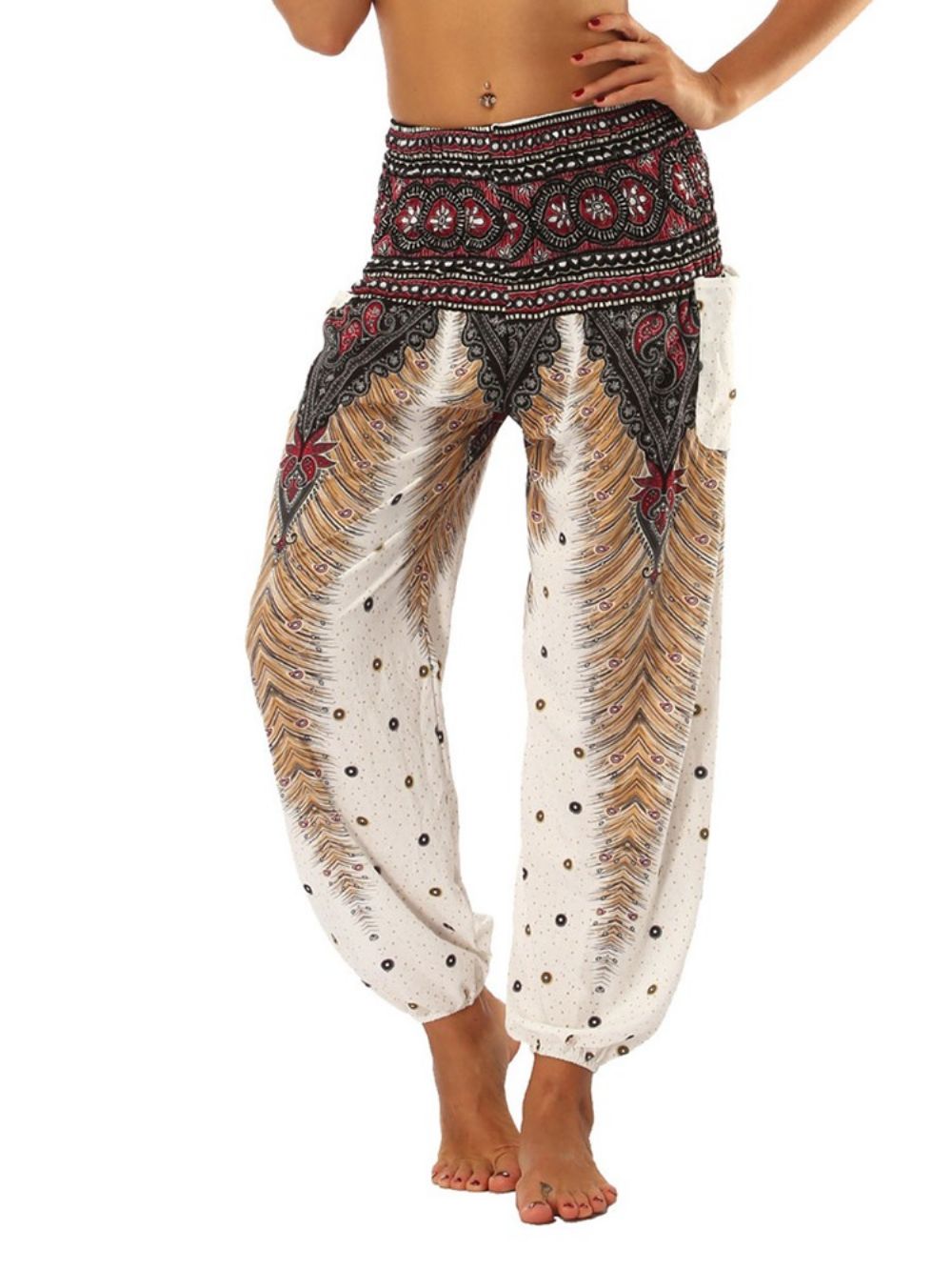 Boho Print Geometrische Zomer Yoga Harembroek