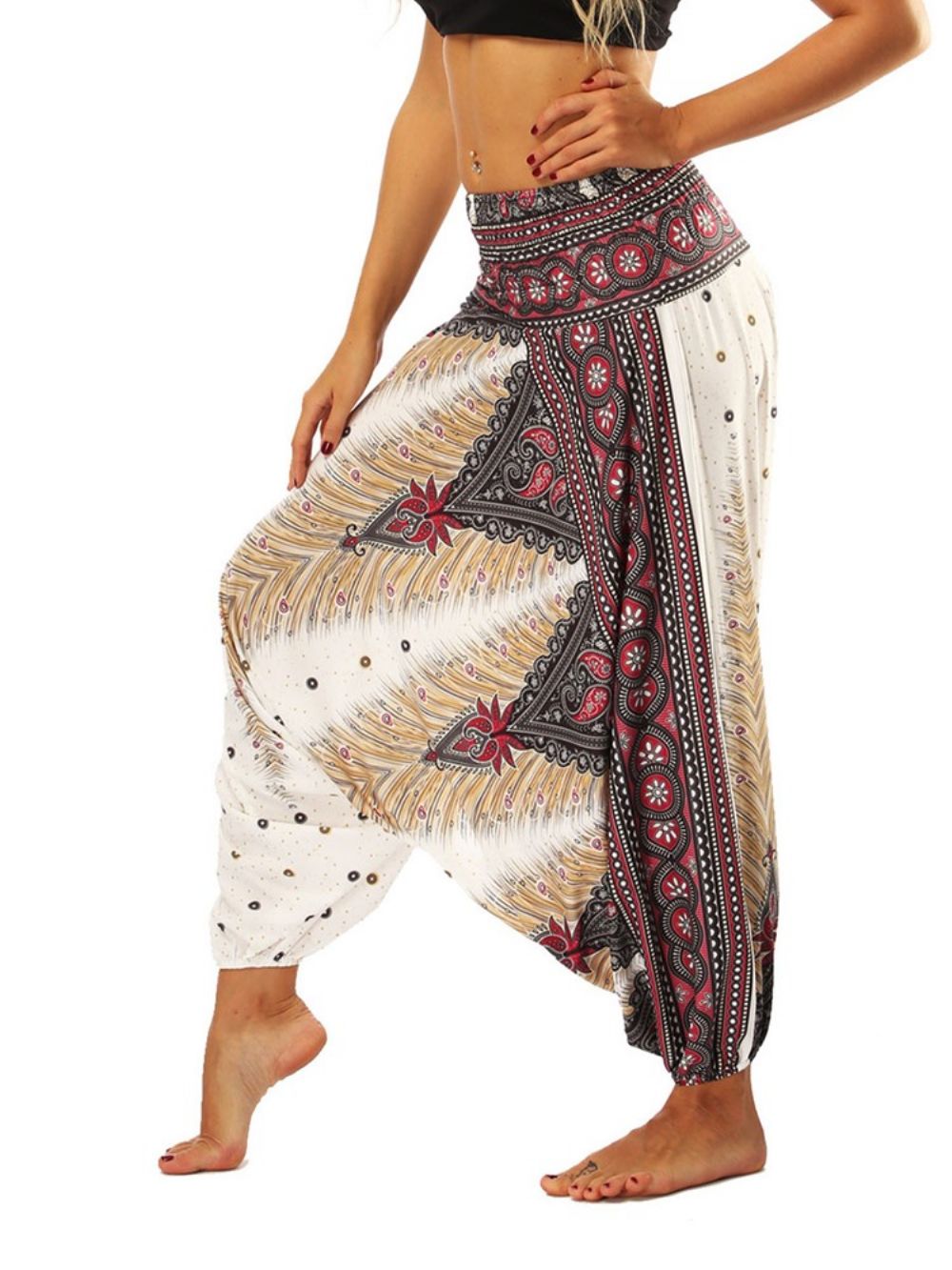 Boho Print Yoga Harem Joggingbroek