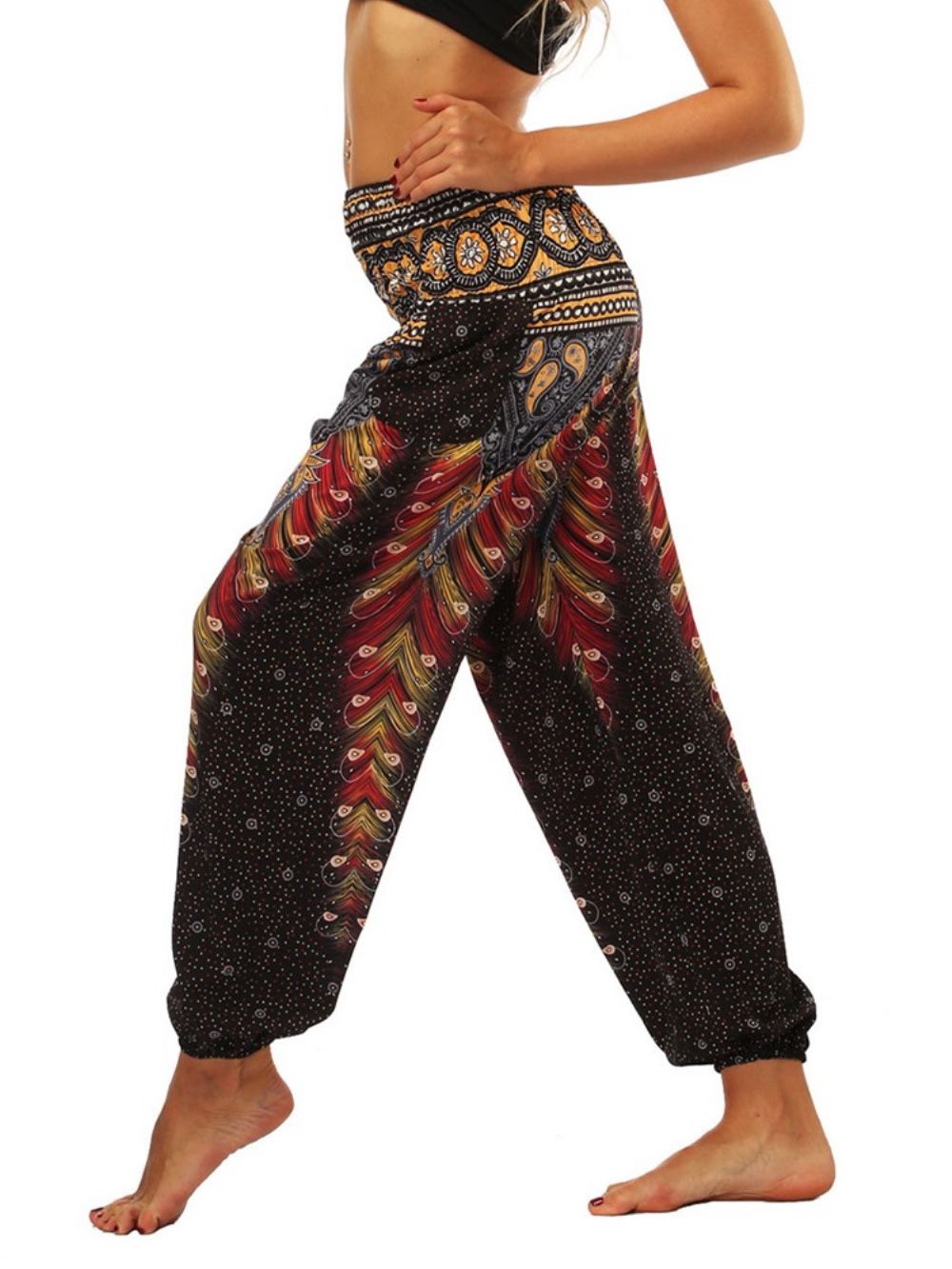 Boho Street Dance Yogabroek Met Geometrische Print