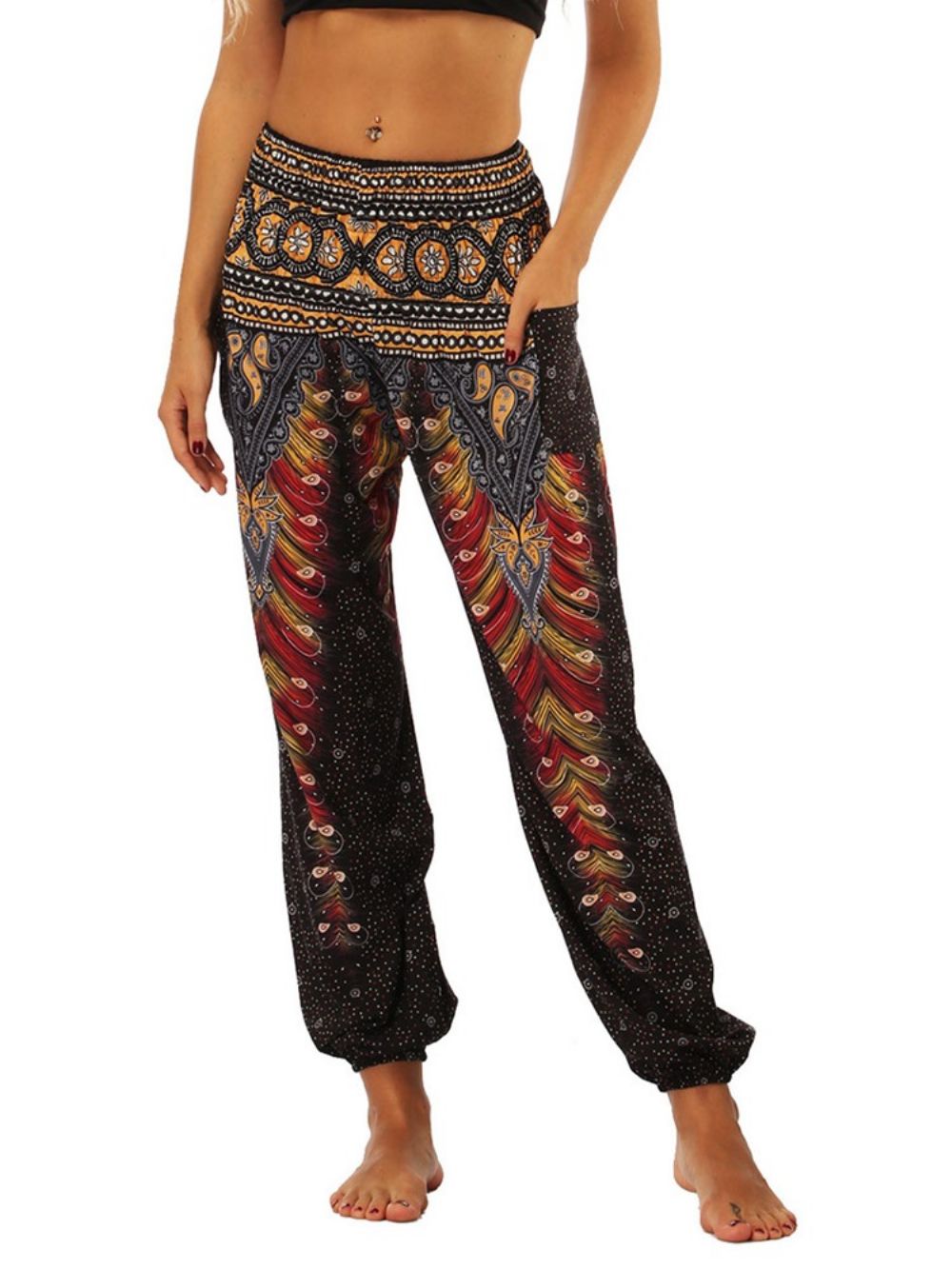 Boho Street Dance Yogabroek Met Geometrische Print