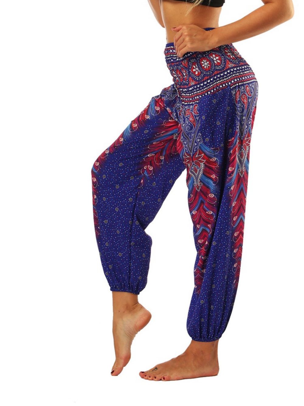 Boho Yoga Harembroek Met Geometrische Print