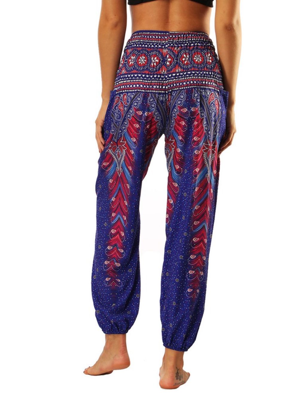 Boho Yoga Harembroek Met Geometrische Print