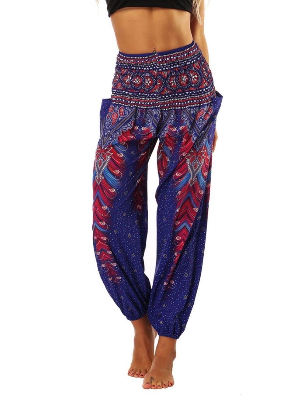 Boho Yoga Harembroek Met Geometrische Print