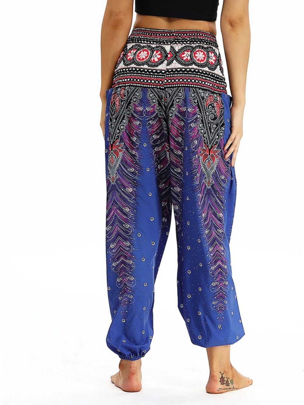 Boho Yoga Harembroek Met Geometrische Print