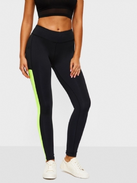 Dames Anti-Zweet Kleurblokzakken Running Yoga Legging Yoga Broek Hoge Taille Tiktok Legging