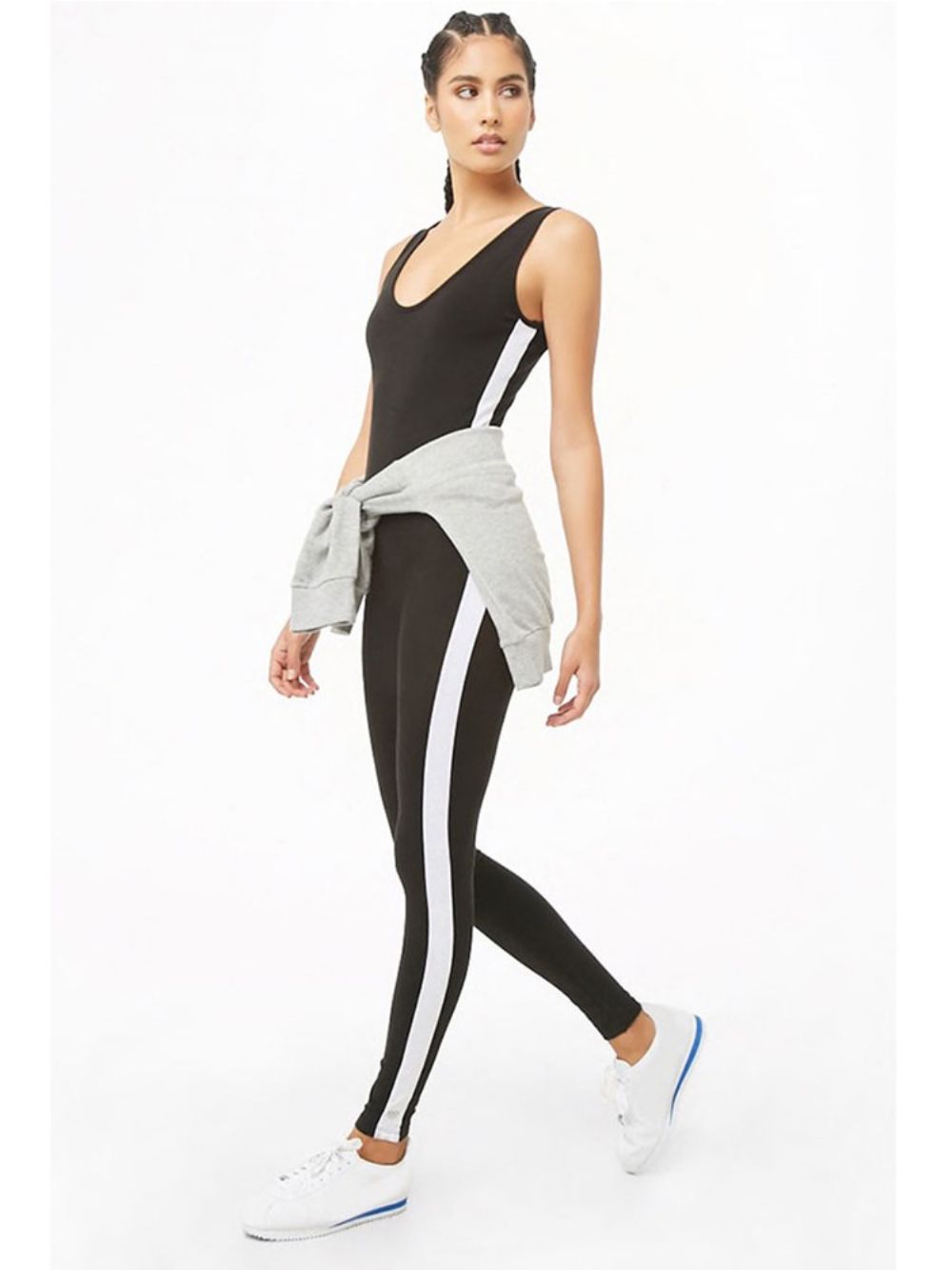 Dames Gestreepte Gym Sport Fitness Yoga Broek Jumpsuits