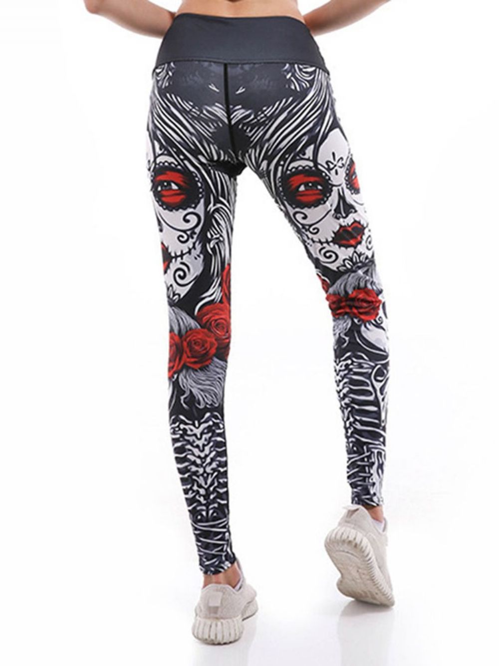 Dames Print Cartoon Anti-Zweet Gym Sport Yoga Broek Hoge Taille Tiktok Leggings