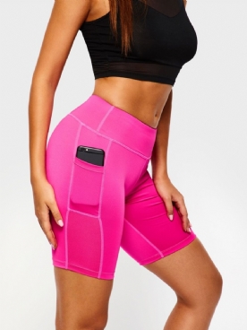 Dameszakken Anti-Zweet Solid Gym Sport Yoga Shorts Yogabroek Hoge Taille Tiktok-Legging