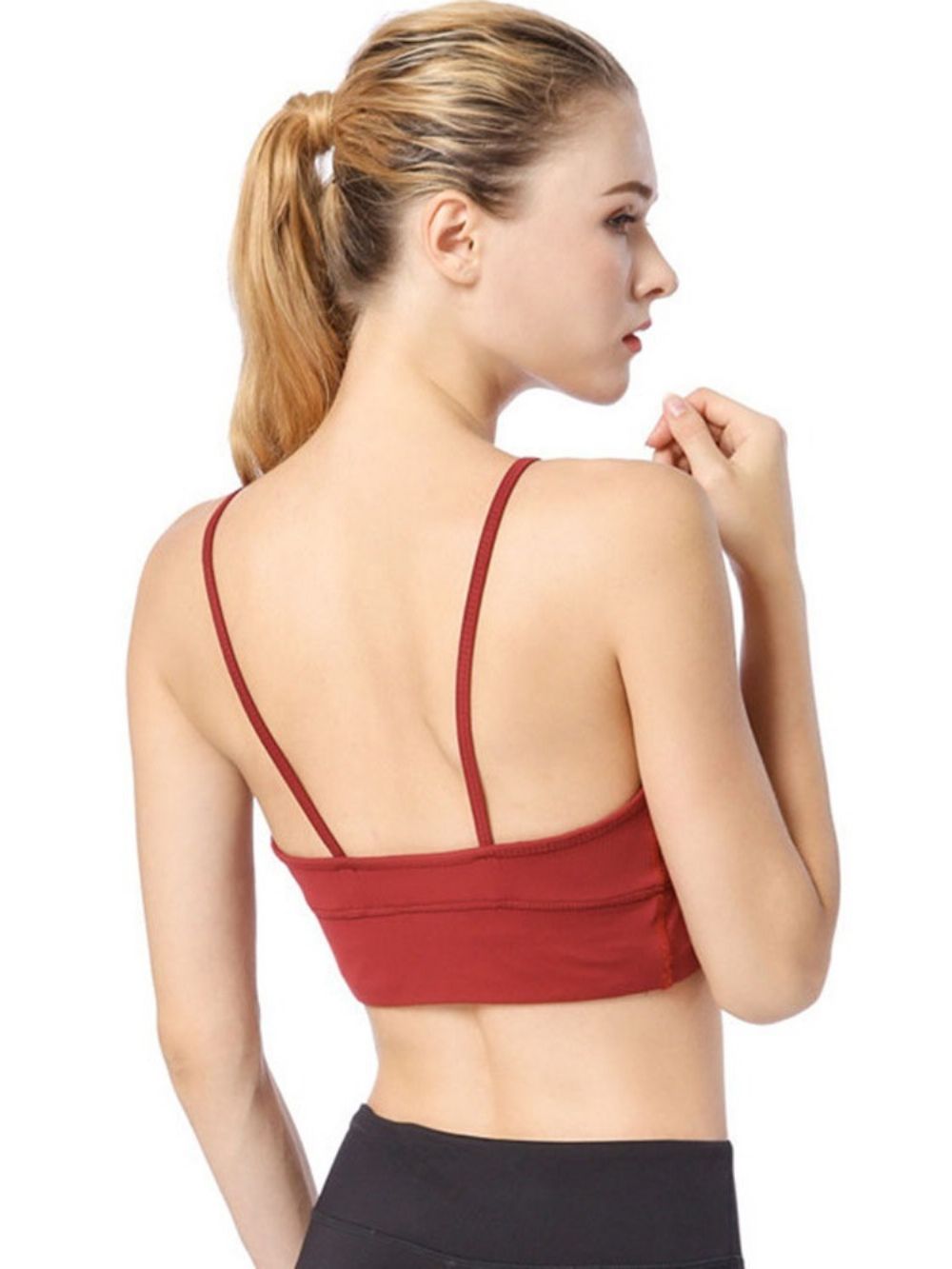 Effen Niet-Aangepaste Bandjes Push-Up Nylon Sport-Bh'S