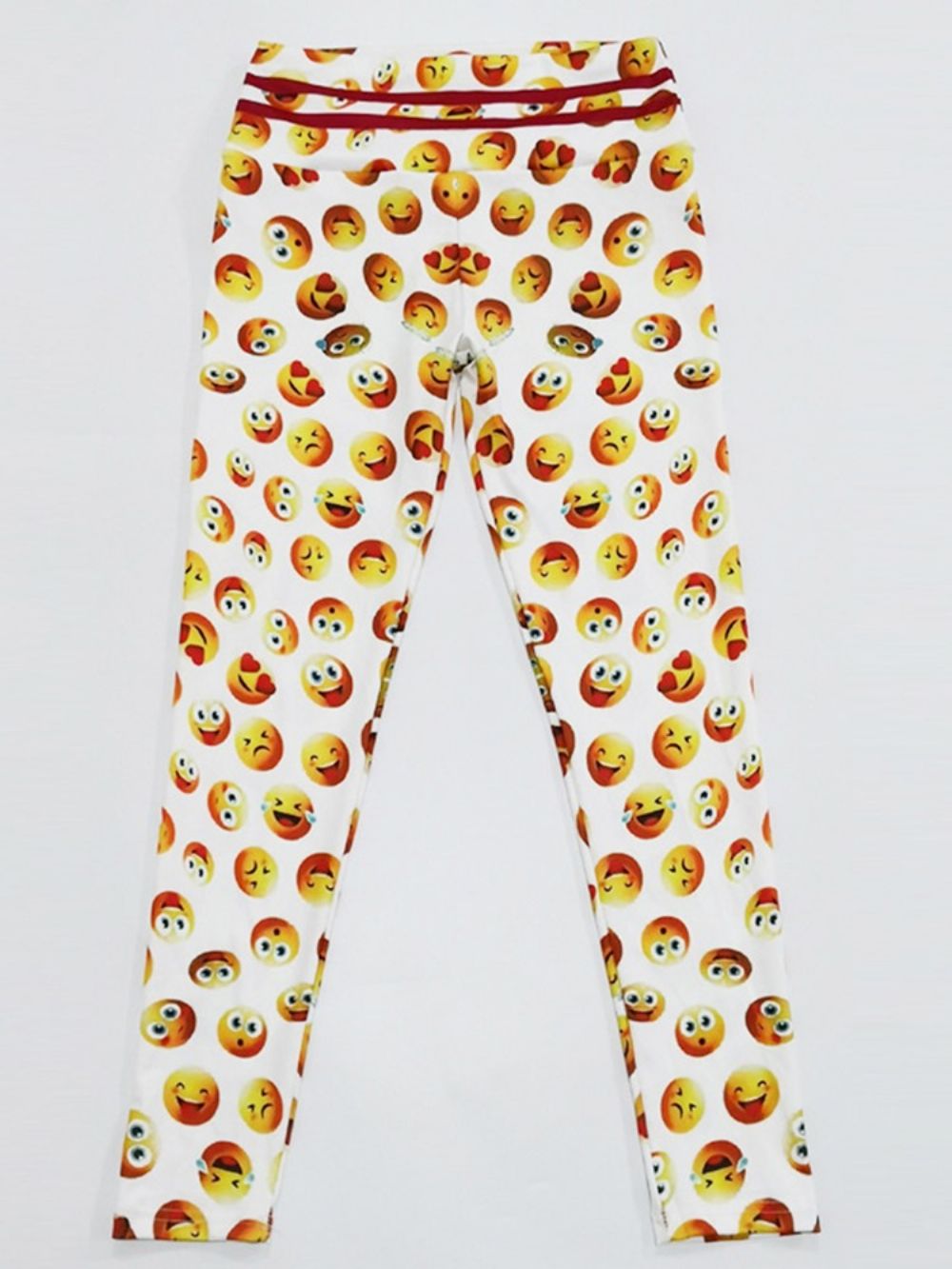 Emoticon Print Sneldrogende Leggings Dames Yogabroek Hoge Taille Tiktok Leggings