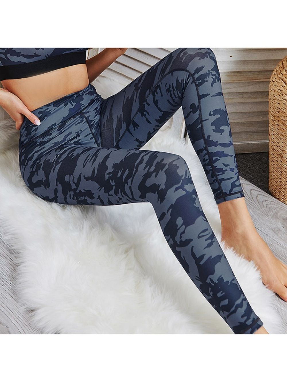 Enkellange Sportsets Dames Met Camouflageprint