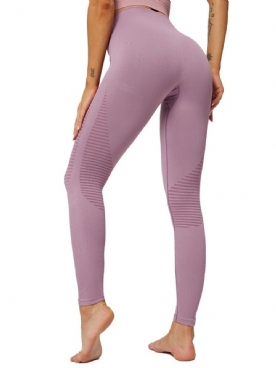 Gestreepte Polyester Winter Vrouwelijke Yoga Broek Hoge Taille Tiktok Legging