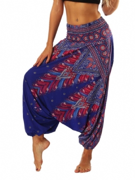 Losse Yoga-Harembroek Met Bohemien-Geometrieprint