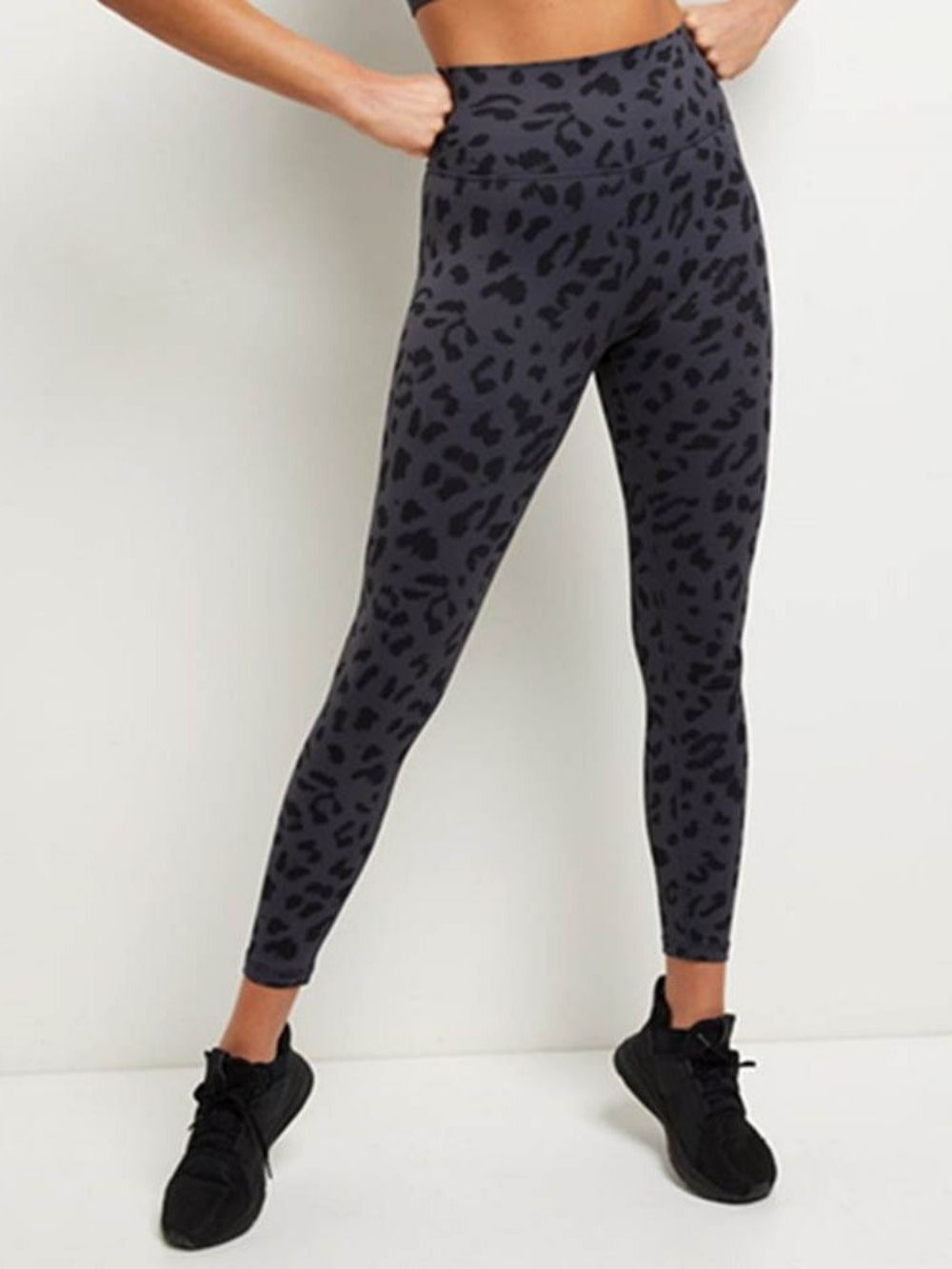 Luipaard-Katoenmengsels Sneldrogende Zomertennisbroek Yogabroek Tiktok-Legging Met Hoge Taille