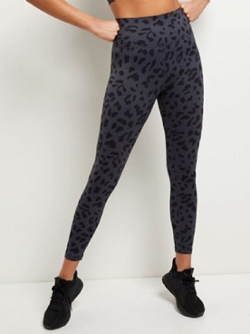 Luipaard-Katoenmengsels Sneldrogende Zomertennisbroek Yogabroek Tiktok-Legging Met Hoge Taille