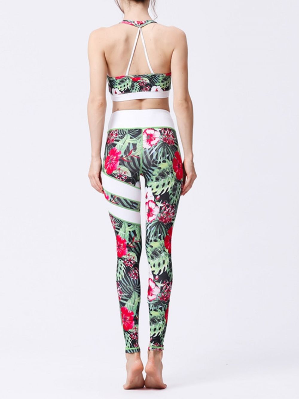 Mouwloze Trui Met Bloemenprint Gym Sportsets