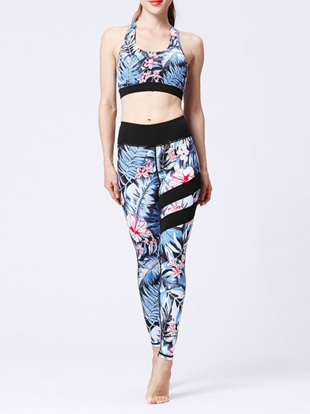 Mouwloze Trui Met Bloemenprint Gym Sportsets