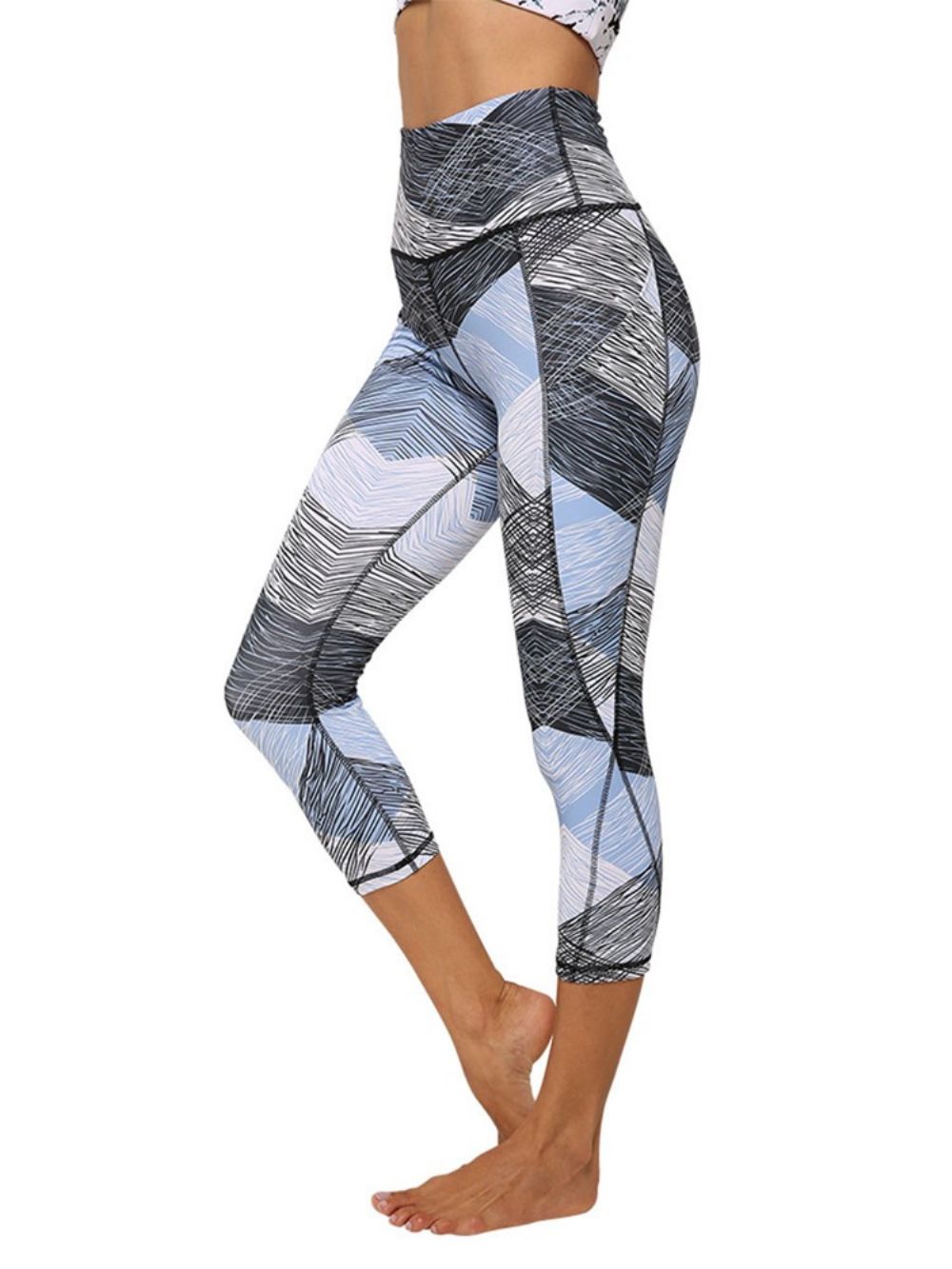 Polyester Sneldrogende Zakken Kleurblok Vrouwelijke Badminton Yoga Broek Hoge Taille Tiktok Leggings