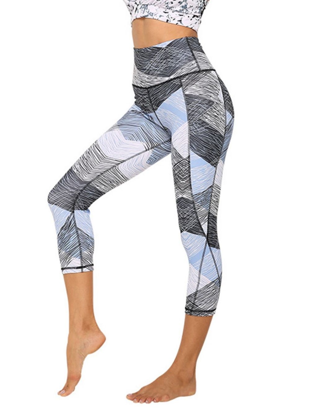 Polyester Sneldrogende Zakken Kleurblok Vrouwelijke Badminton Yoga Broek Hoge Taille Tiktok Leggings