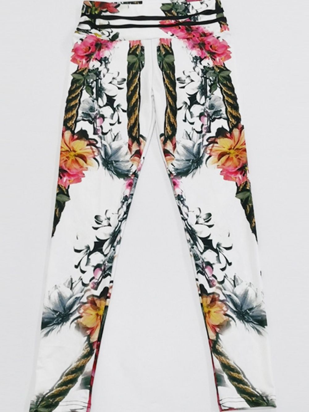 Print Floral Whip Nylon Hoge Taille Dameslegging Yoga Broek Hoge Taille Tiktok Legging