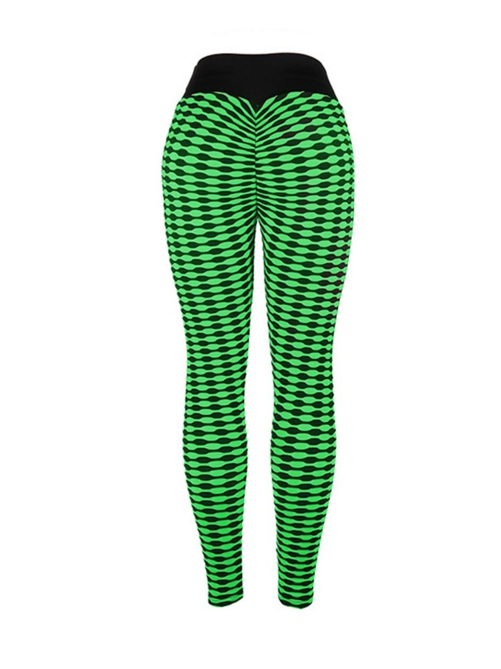 Print Gestreepte Anti-Zweet Polyester Yoga Broek Hoge Taille Tiktok Legging