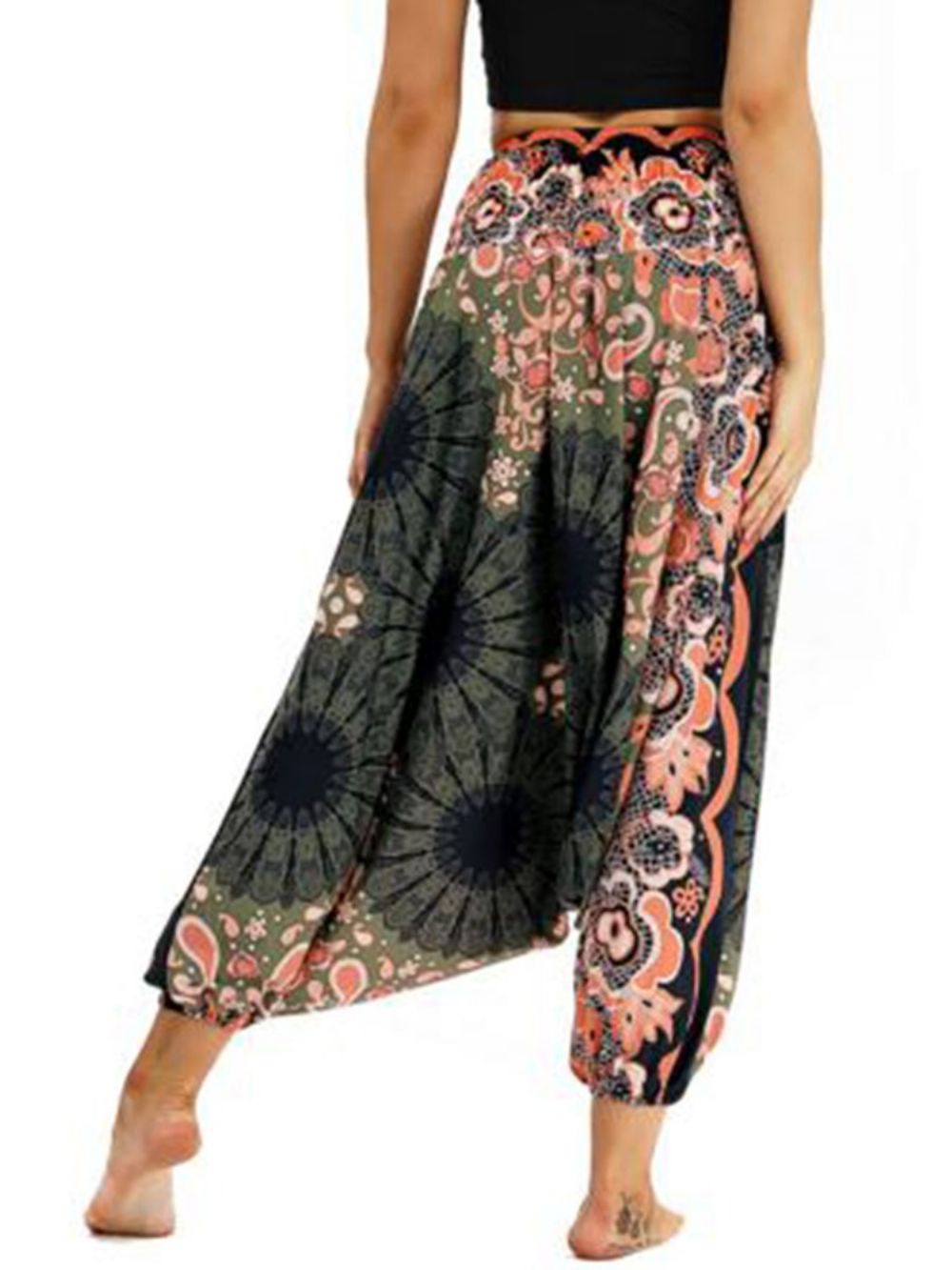 Print Losse Elastische Taille Dans Yoga Harembroek