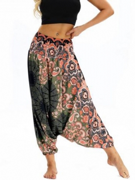 Print Losse Elastische Taille Dans Yoga Harembroek