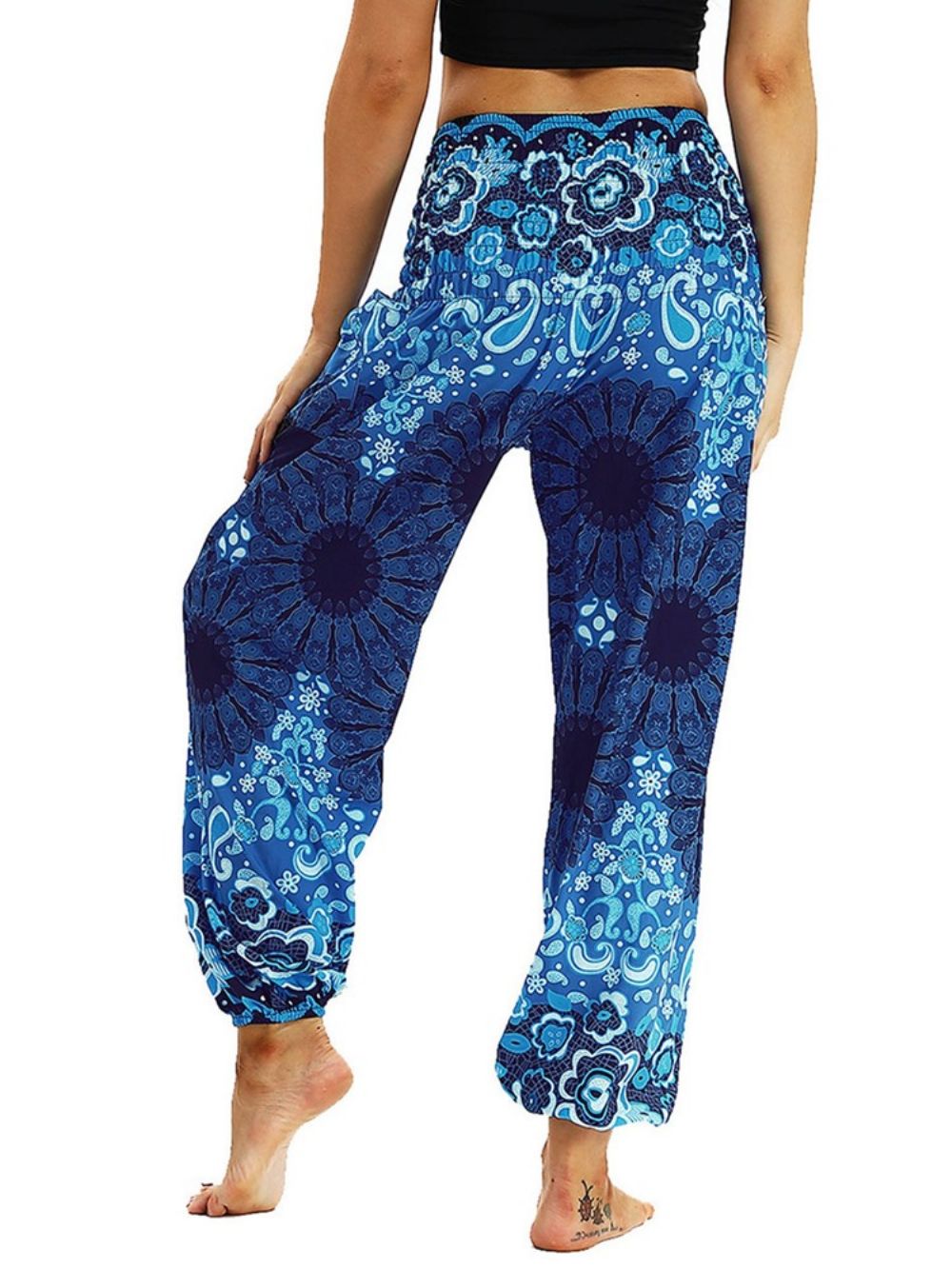 Print Losse Elastische Taille Sport Yoga Broek