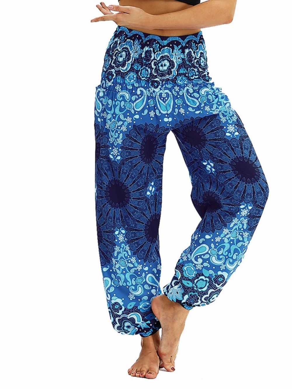 Print Losse Elastische Taille Sport Yoga Broek