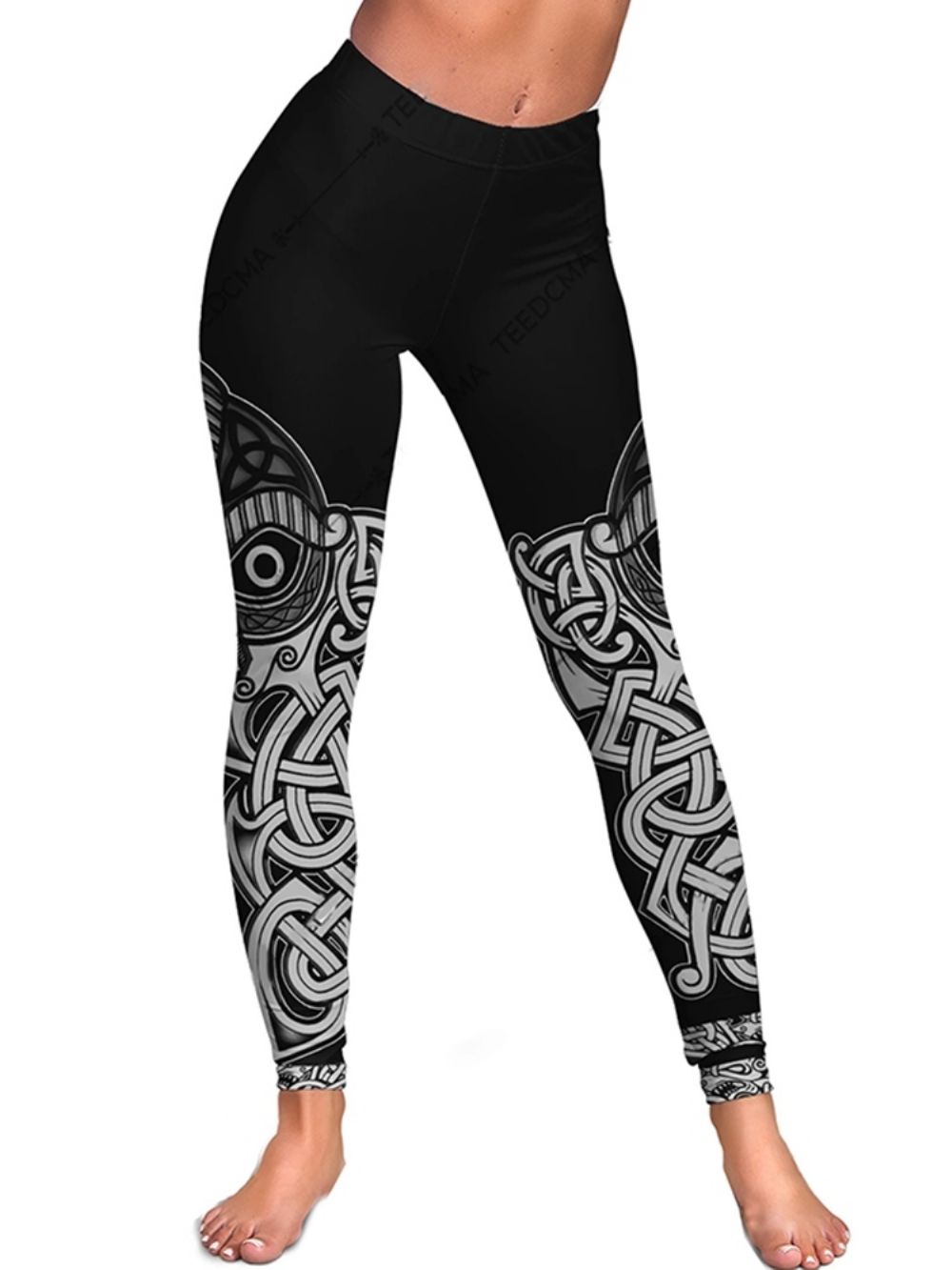 Print Sport Geometrisch Hoge Taille Tiktok Legging